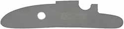 lock plate, 4.74" x .95", cut for 1/2" drum, engraving cast-in, as cast, requires drilling and tapping